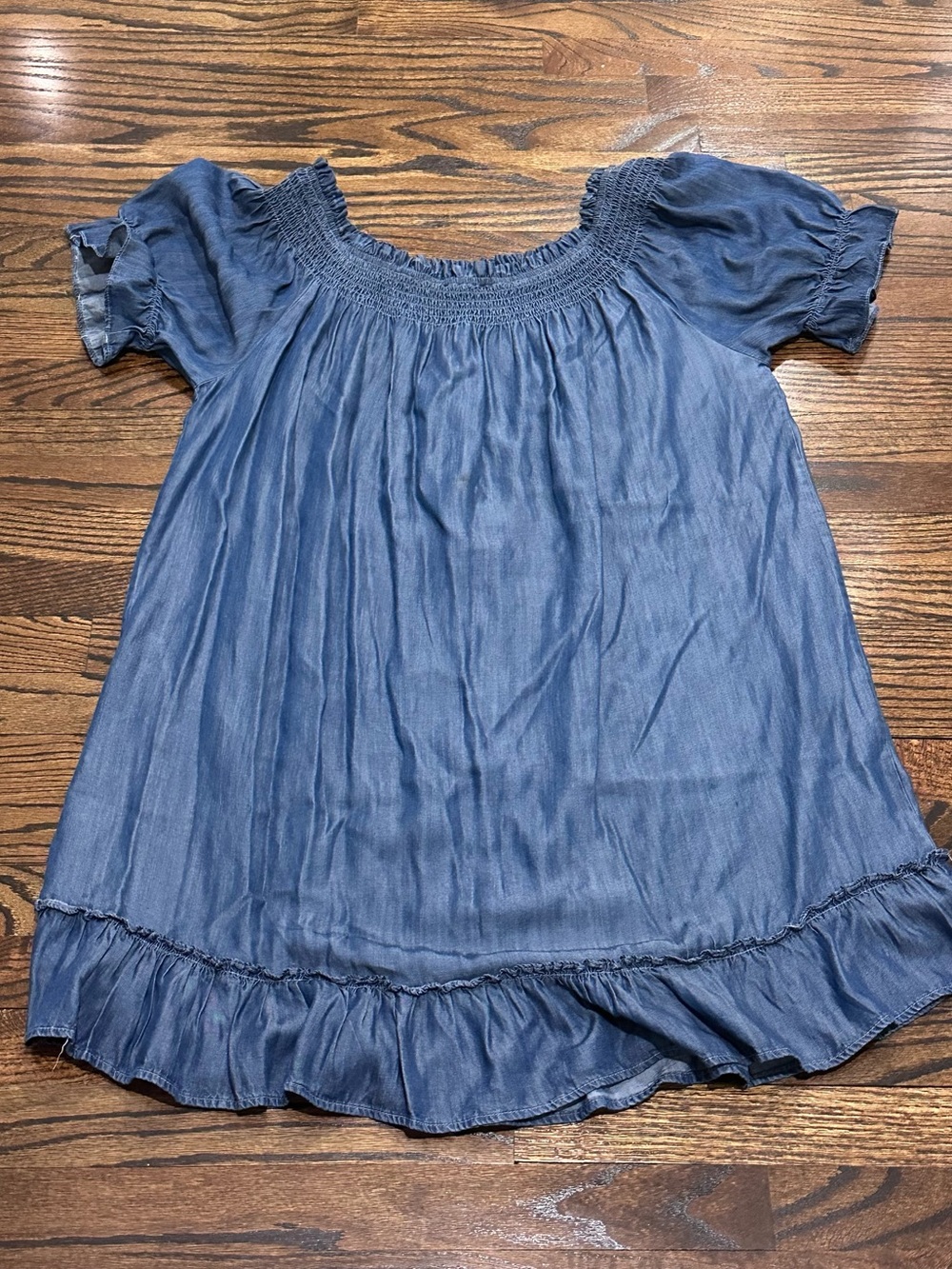 En Creme Chambray Denim Dress
